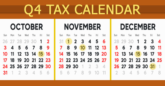 2021 Q4 tax calendar: Key deadlines for businesses and other employers